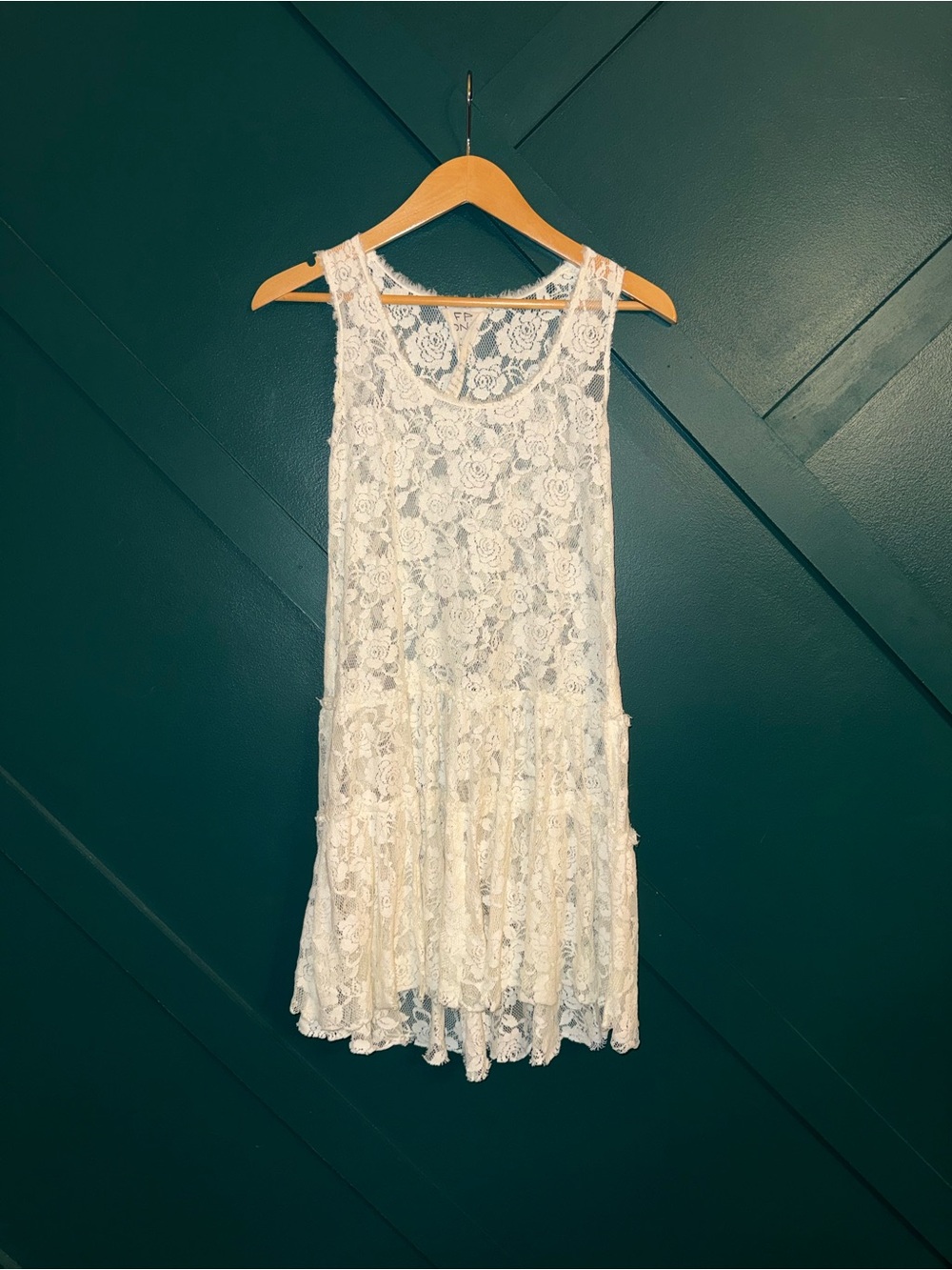 Free People White Lace Mini Dress - Picture 2 of 8
